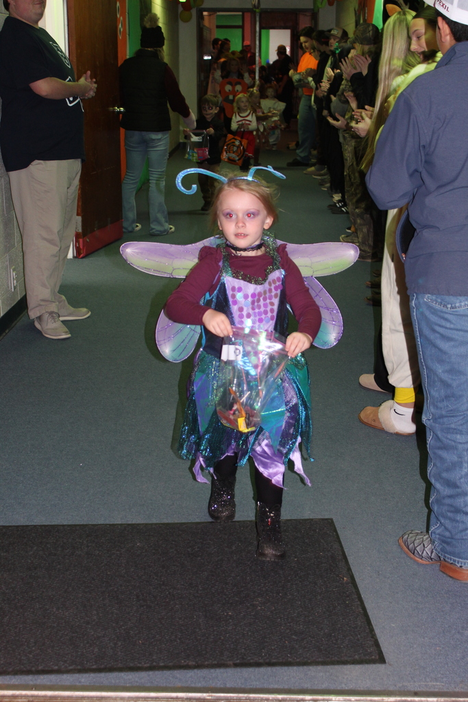Student Dressed as Butterfly for Halloween and Red Ribbon Week Costume Day