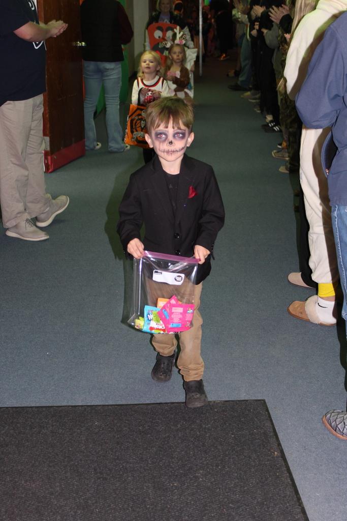 Student Dressed as Zombie for Halloween and Red Ribbon Week Costume Day