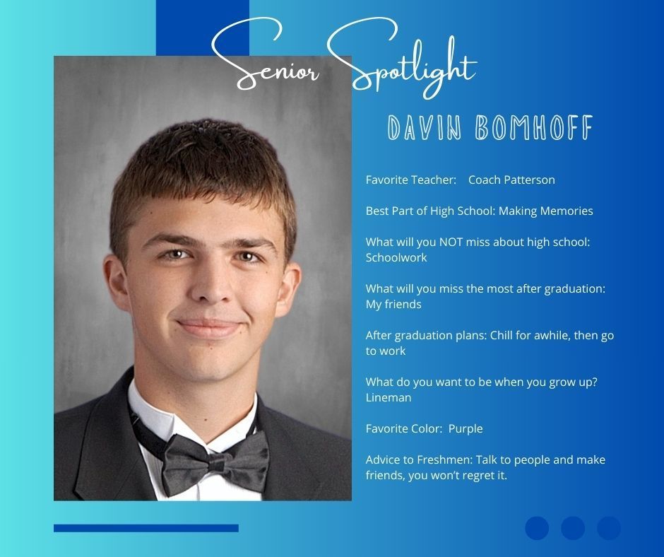 We thought we'd give you another Senior Spotlight before Thanksgiving Break.. enjoy learning a little more about Tegan Glover and Davin Bomhoff!