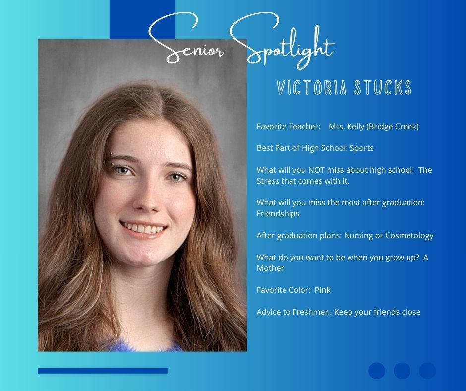 It's back to school week and with that comes a new set of Senior Spotlights!  Victoria Stucks and Hudson Wiles.