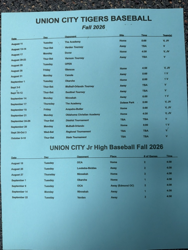 schedule