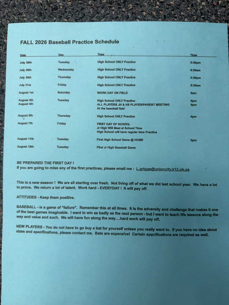 practice schedule 