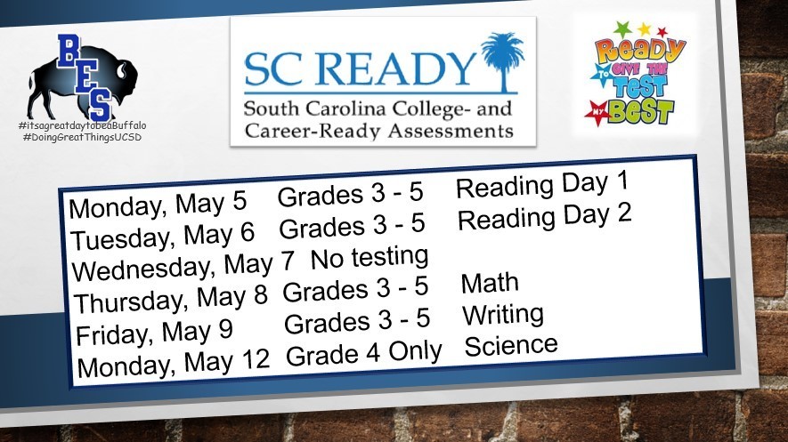 SC Ready Testing Dates 2025