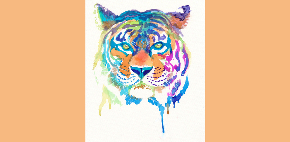 water color tiger