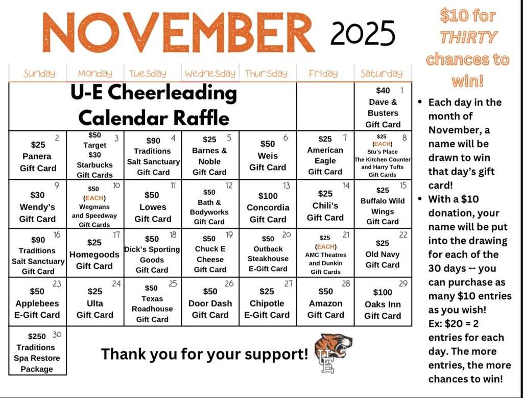cheer calendar