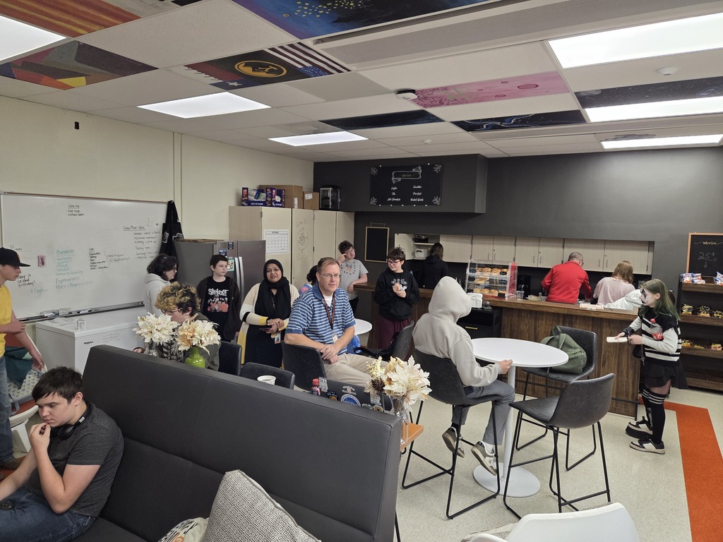 Tiger venture students enjoying the Drip and sip cafe