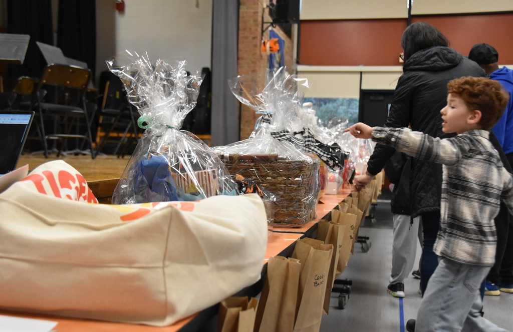 An array of raffle baskets