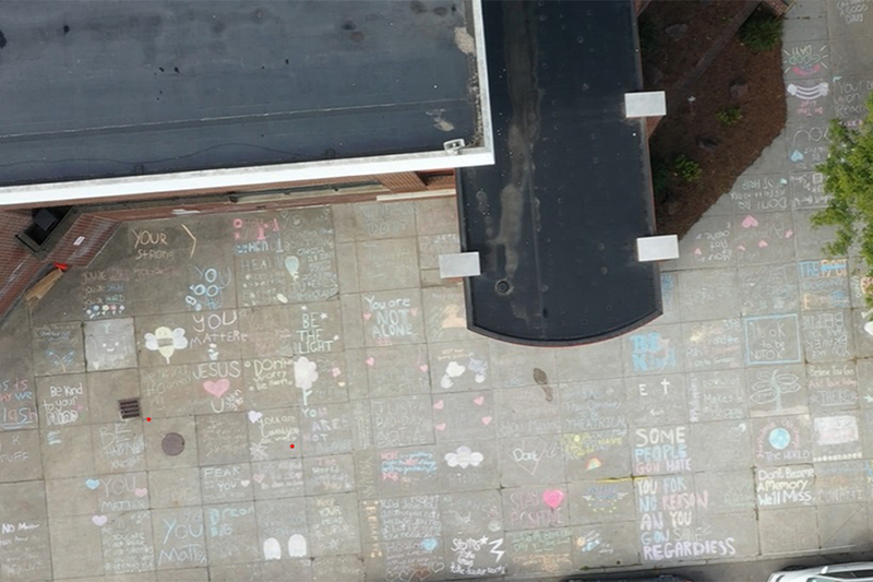 chalk the walk at UEHS
