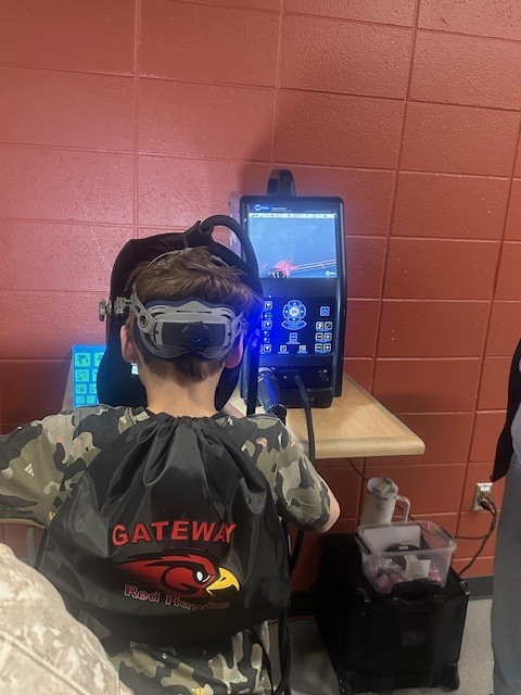 student participating in virtual welding