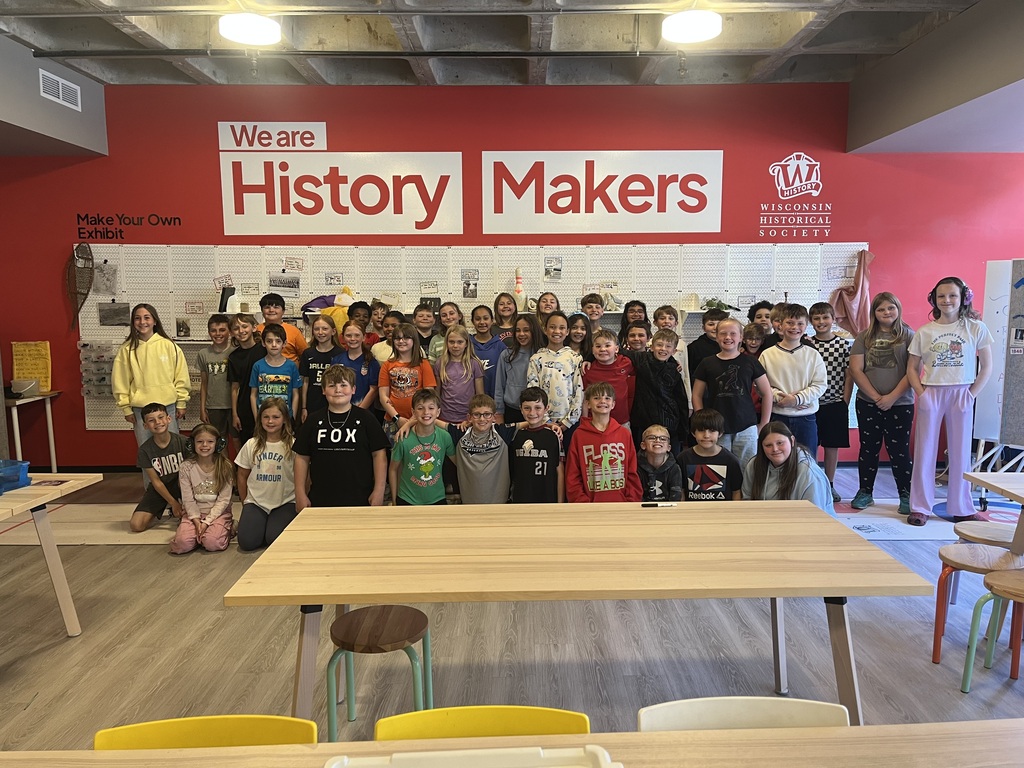 4th grade students pose for a picture in Madison