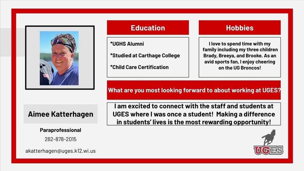 Aimiee Katterhagen - new hire as a paraprofessional