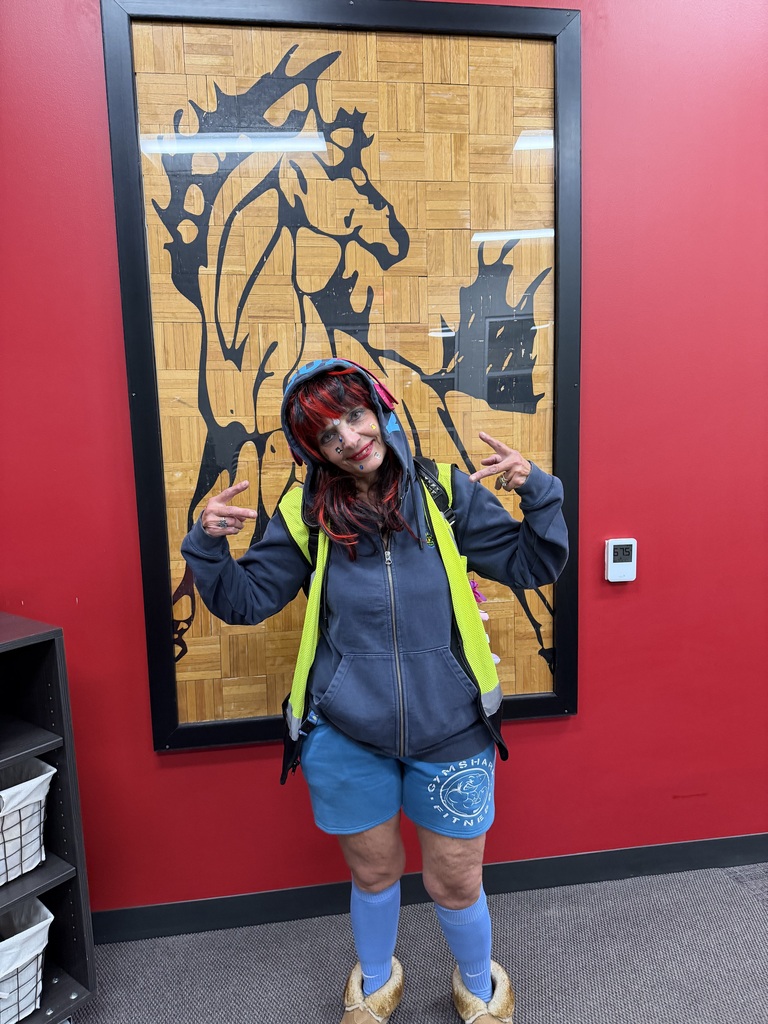 Mrs. Fifer dressed as a student