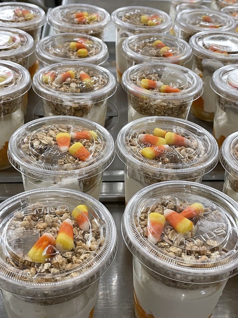 yogurt parfaits with candy corn