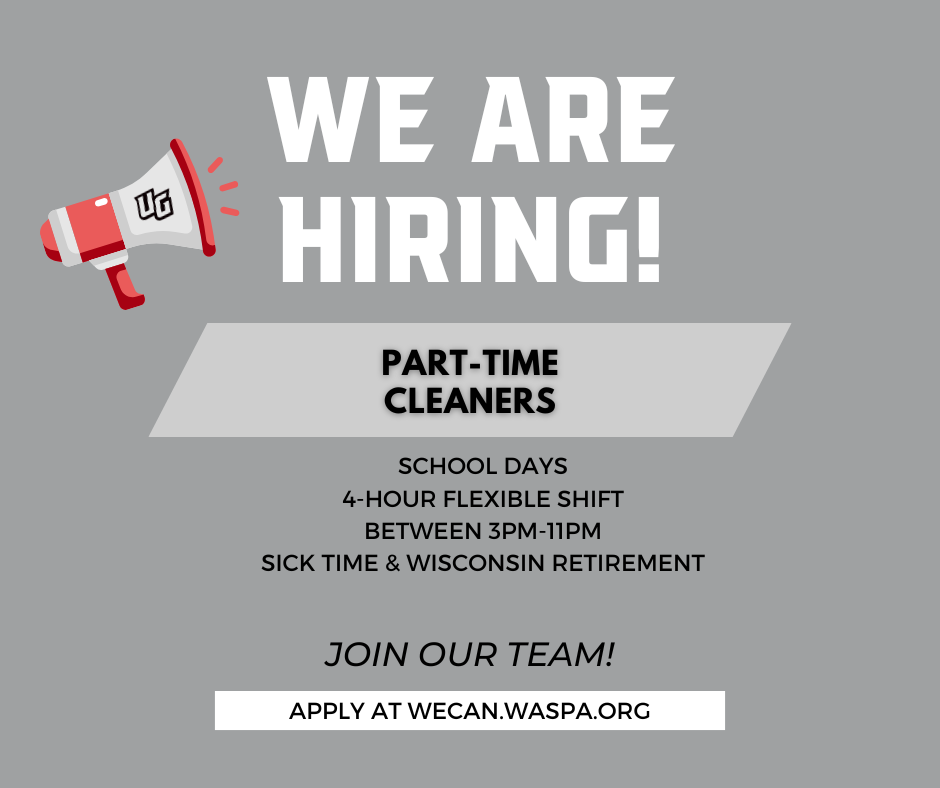 part-time cleaners needed