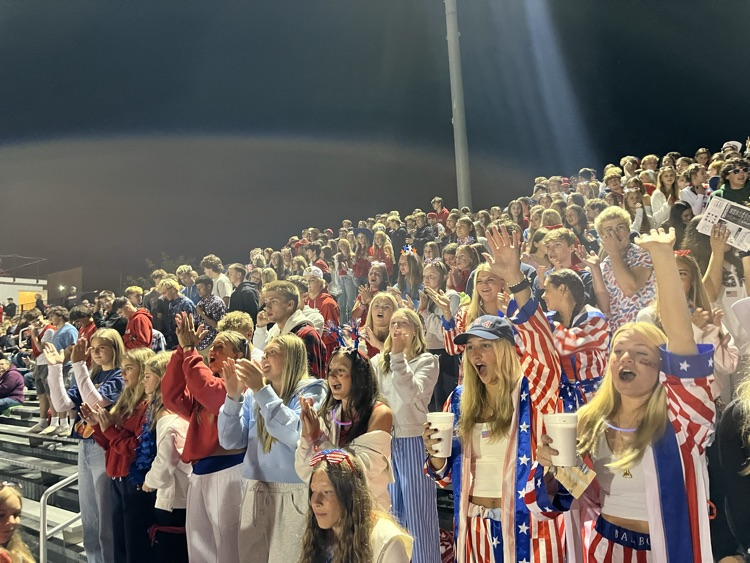 students cheering