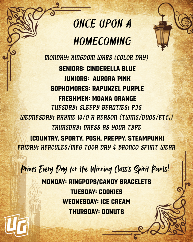 Homecoming dress up days