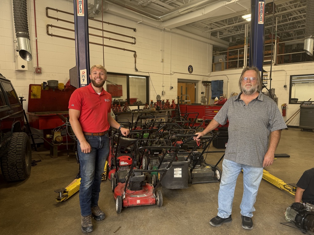 Gary, Mr. Fonk and lawn mowers