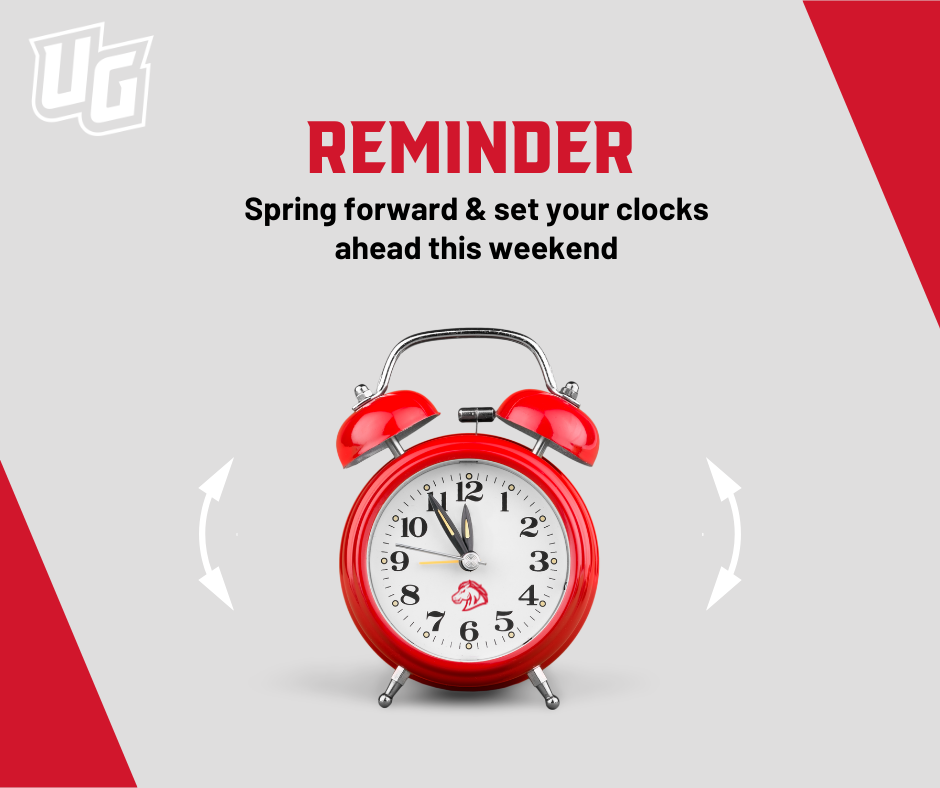 Spring forward and set your clocks ahead this weekend