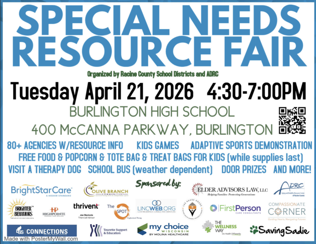 Special Needs Resource Fair, April 21 at Burlington High School, 4:30-7:00pm