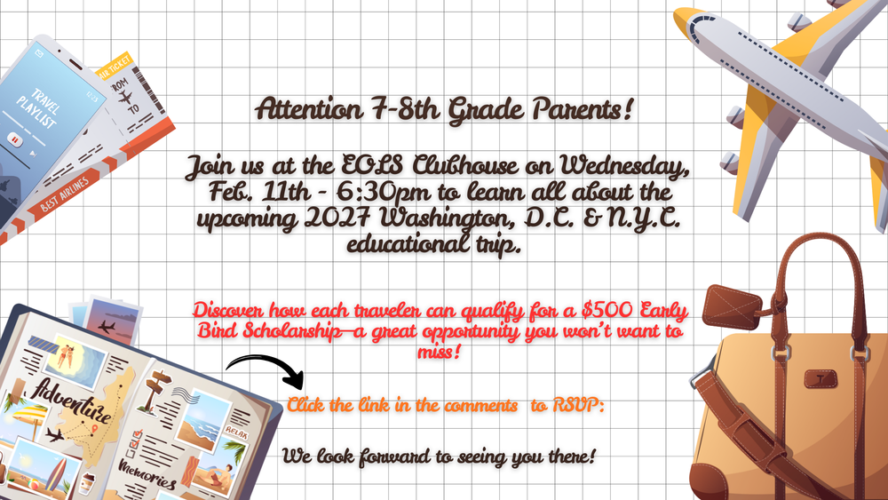 7th & 8th Grade Travel Opportunity
