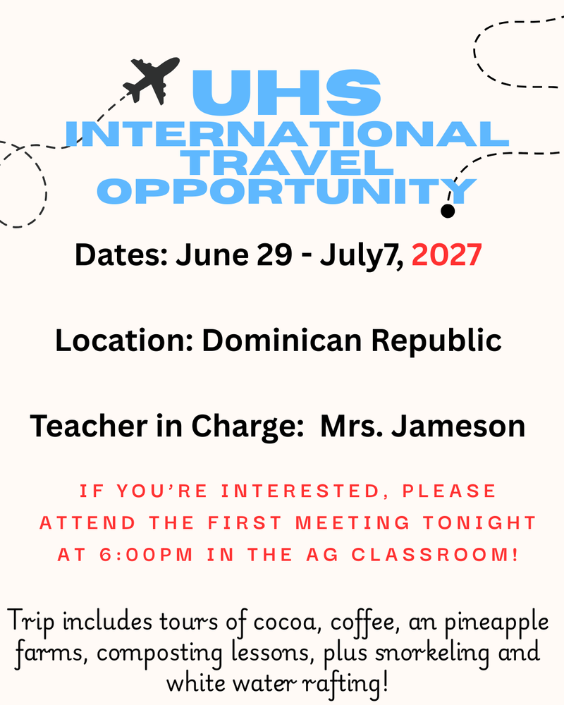 International Travel Opportunity
