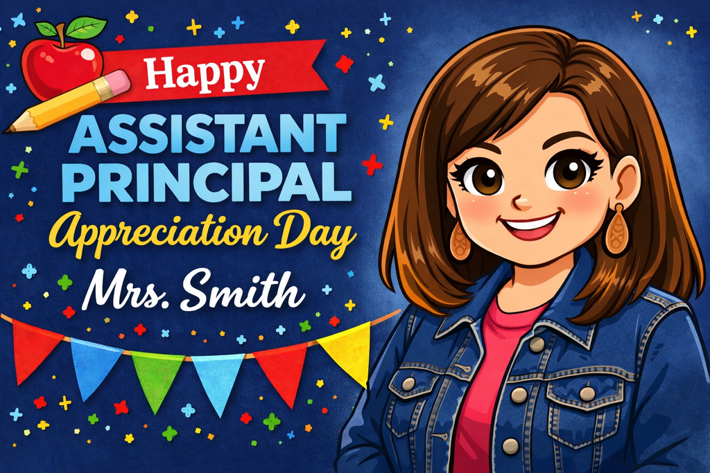 Happy assistant principal appreciation day Mrs. Smith. We are so lucky to have you  and we cannot wait to see what next year brings with you as our principal. Thank you for everything you do at Prairie Dell.