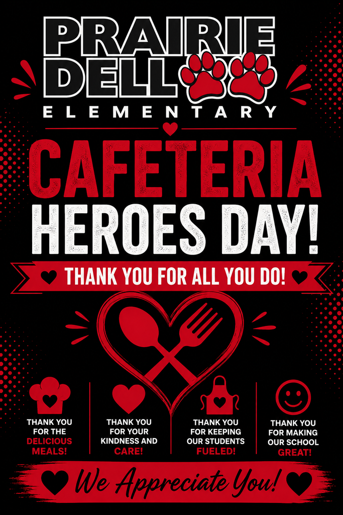 Today is cafeteria heroes appreciation day and PDE has the best kitchen staff around. We are thankful for all the food they provide each day for the students and staff. 