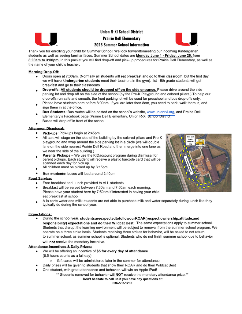 Here is all of the information for summer school. Please read over all of the information before the first day.