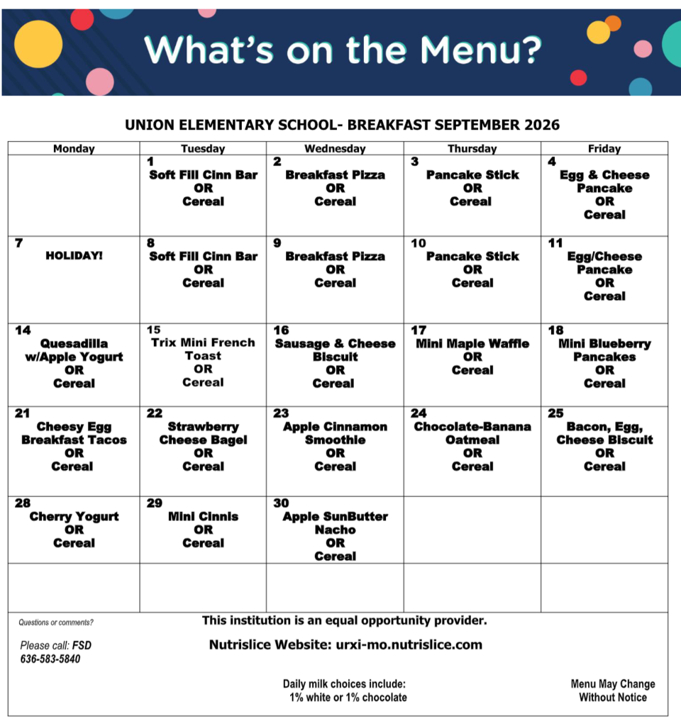 Check out the September menus!