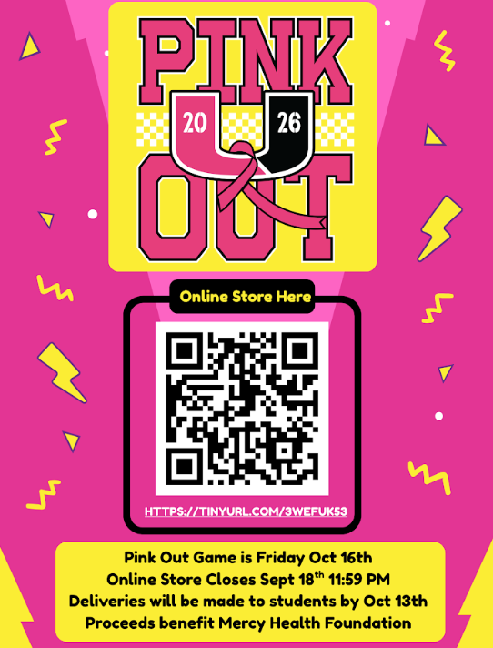The Union Pink Out game is October 16th. If you would like to show your support and donate to a great cause please check out the link. https://rxipinkout2026.itemorder.com/shop/home/