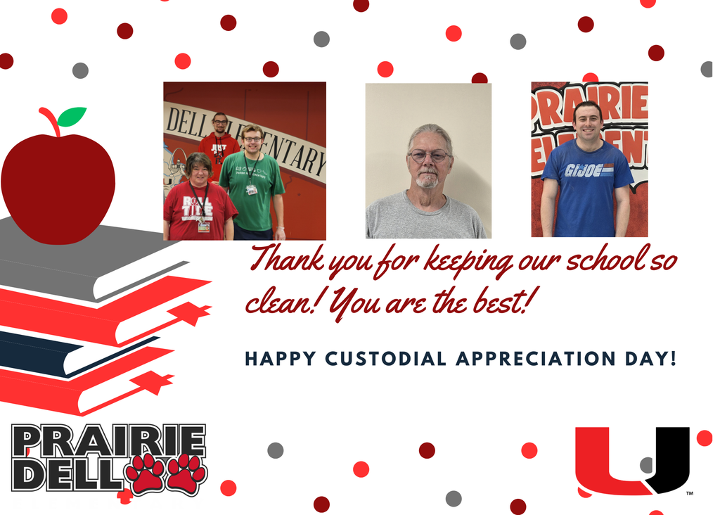 Happy custodial appreciation day! We can't thank our custodians enough for keeping our school clean.