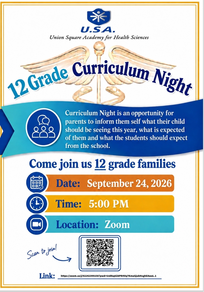 12th Grade Curriculum Night