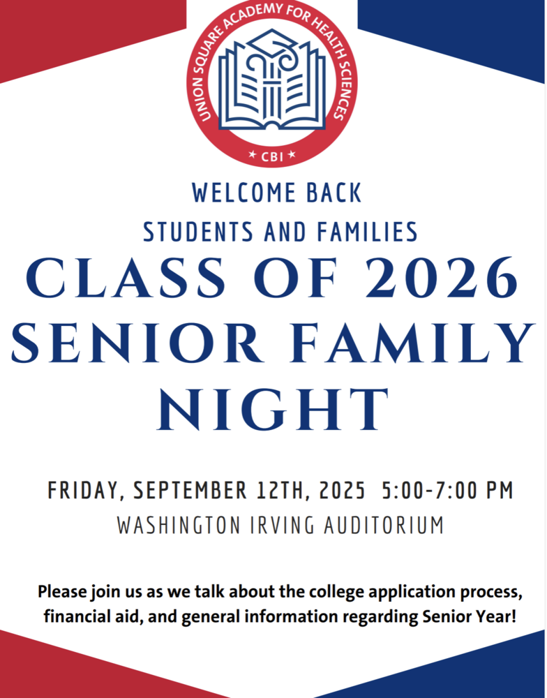 Senior Family Night Flyer