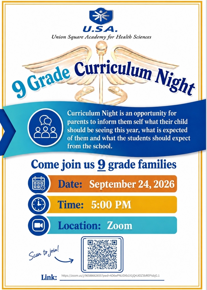 9th Grade Curriculum Night