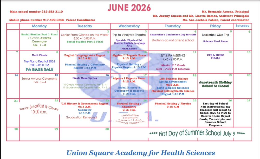 June 2026 events calendar