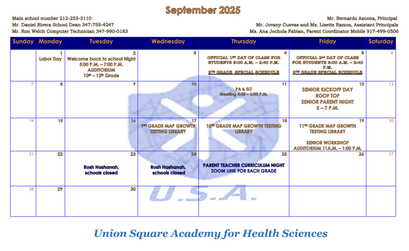 September Calendar Flyer