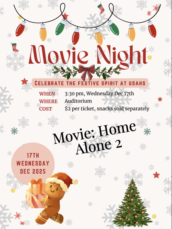 Holiday Movie Night Flyer