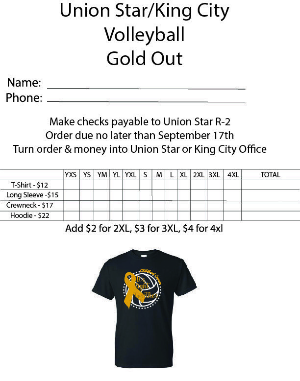 Gold Out Game Shirts
