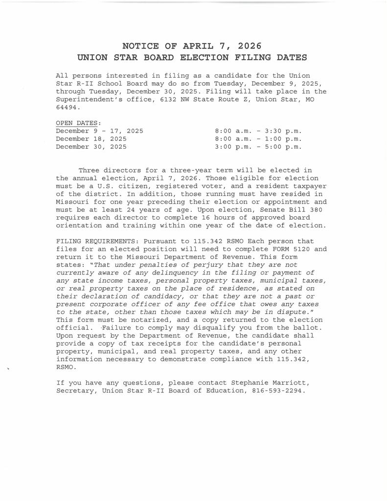 Notification with words.