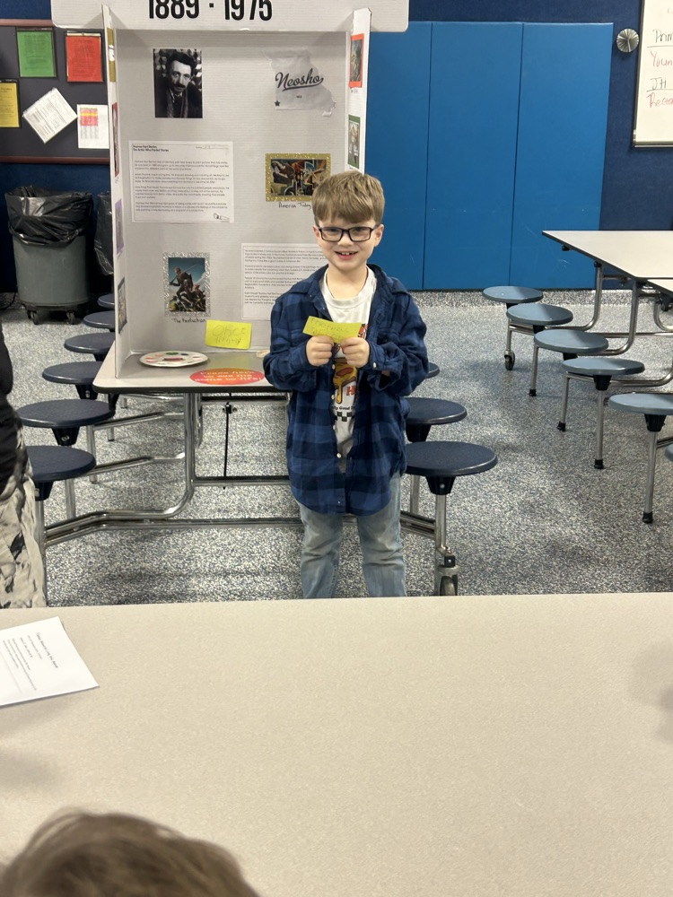 3rd Grade Famous Missourian Exhibit.