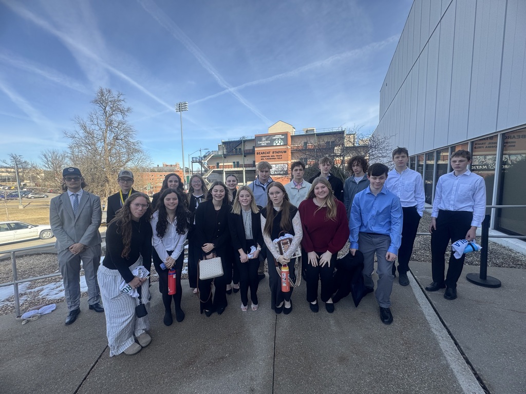 Union Star FBLA members stand for a group picture during the regional competition.