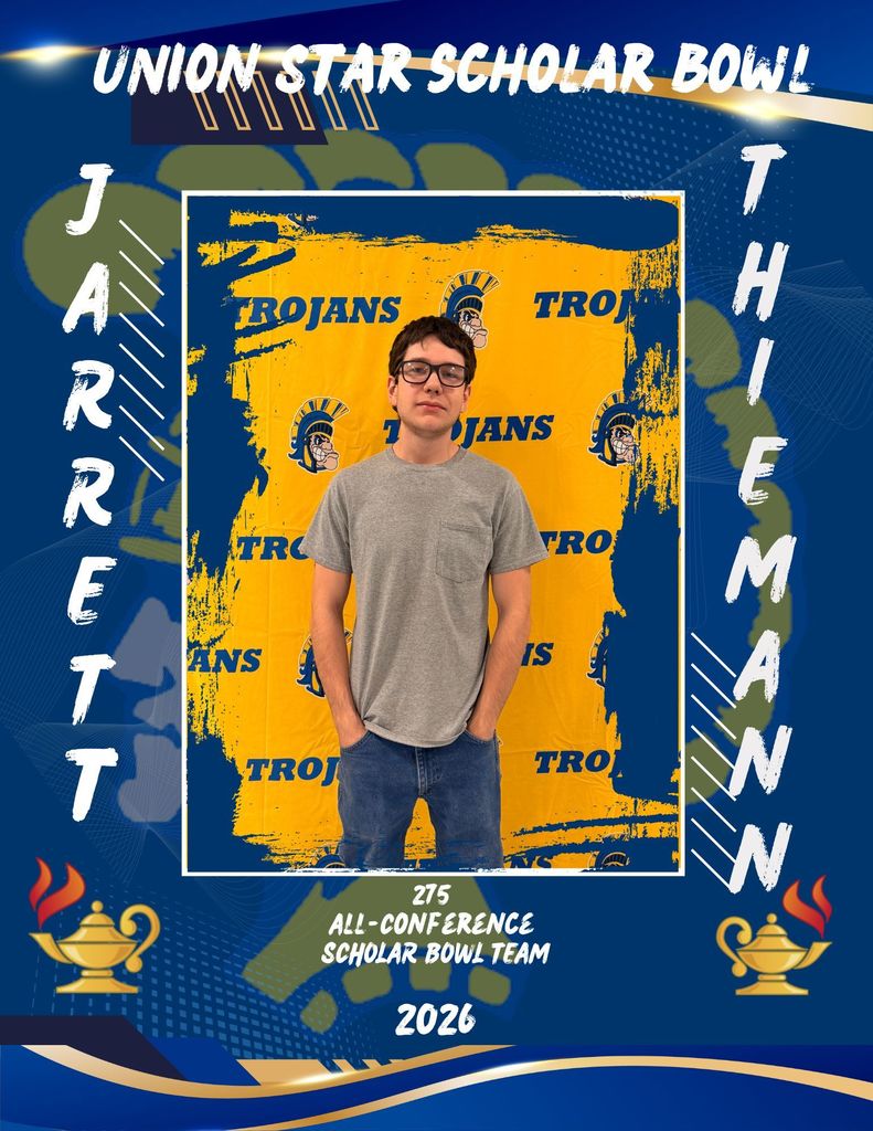 A picture of a student with award accolades.