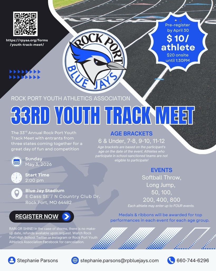 Rock Port Blue Jays track meet information