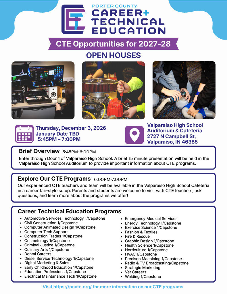 Porter Country Career & Tech Ed Flyer