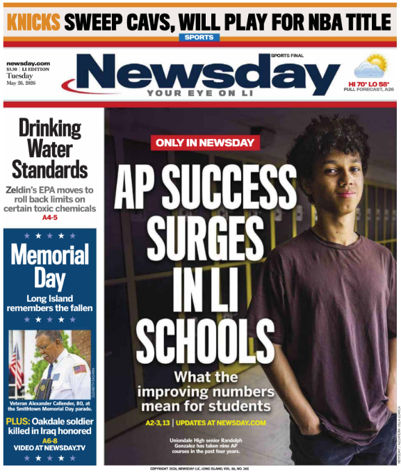 AP Scucess Newspaper Cover