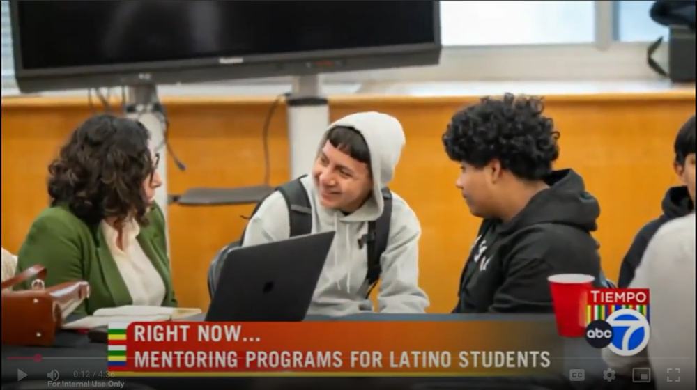 Students at a mentoring program