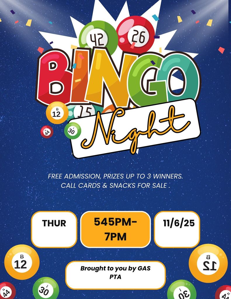 Gas PTA Bingo Night