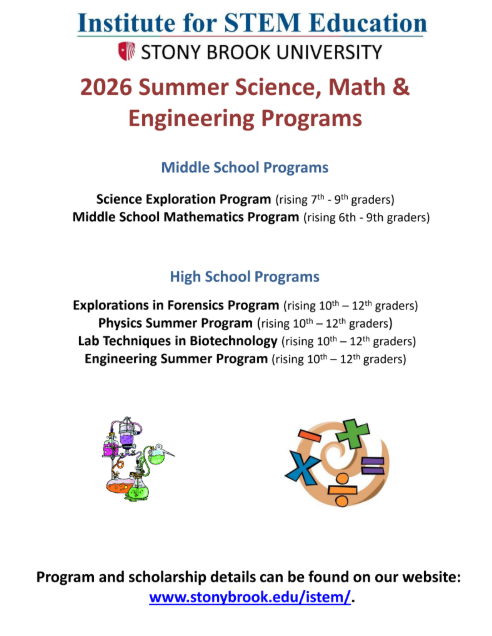 2026 Summer Science, Math &  Engineering Programs