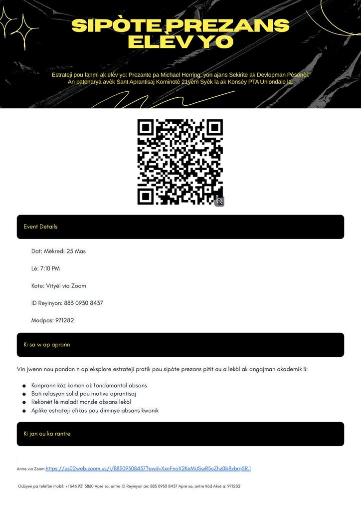 Supporting Student Attendance. Strategies for families and students: Presented by Personal Safety & Development Michael Herring In Partnership with 21st Century Community Learning Centers & Uniondale PTA Council.