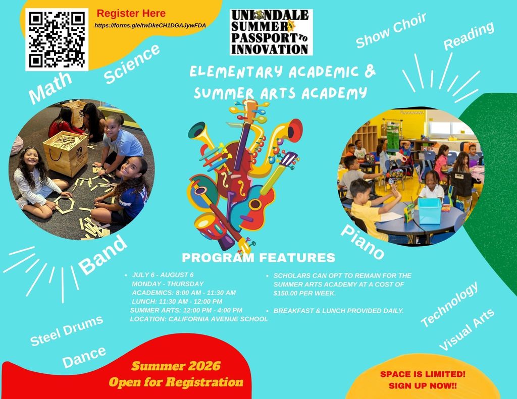 Summer Academy flyer - English version